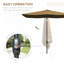 Parasol de marché d'extérieur de 6,5 pi x 10 pi avec manivelle et inclinaison à bouton-poussoir Outsunny-343323138