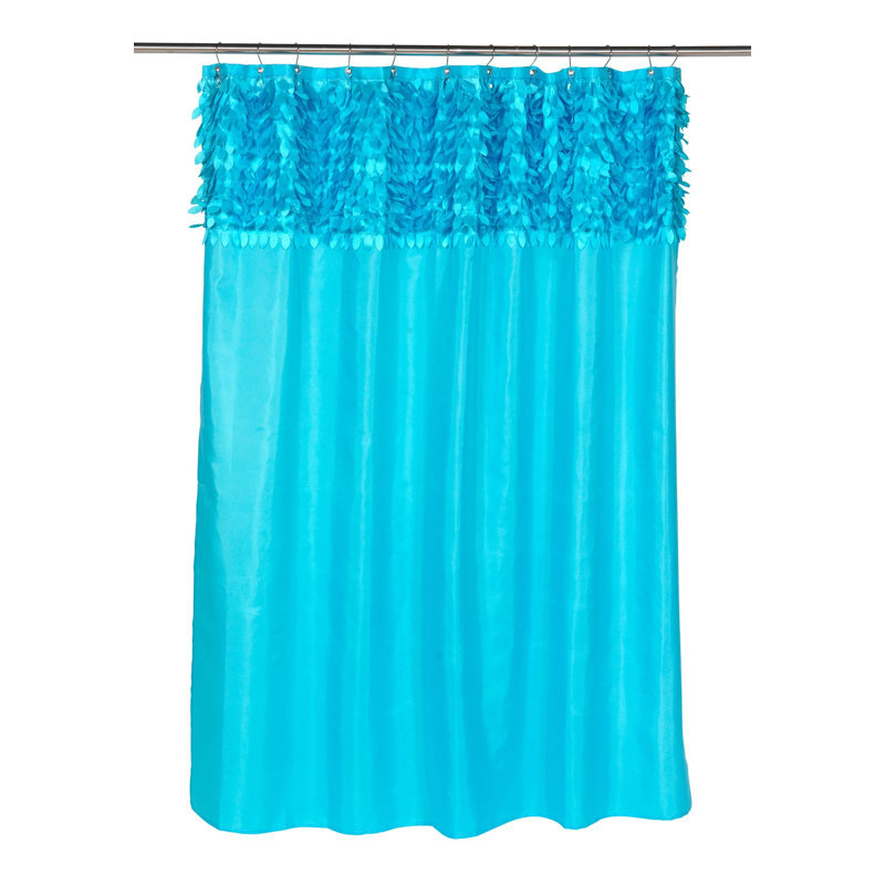 Rideau de douche simple Gallaher, Bleu cyan