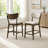 5-Piece Mid-Century Modern Counter Height Dining Set, 60"W Rectangular Table with 4 Chairs