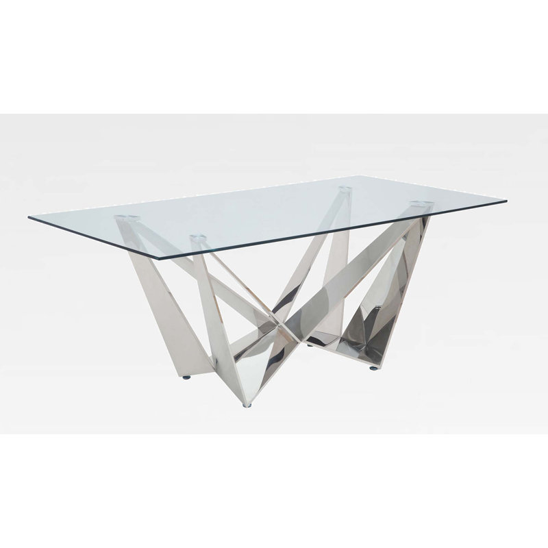 Willemijn Dining Table,dining table,dining room table, Silver, 30" H x 94" L x 46" W