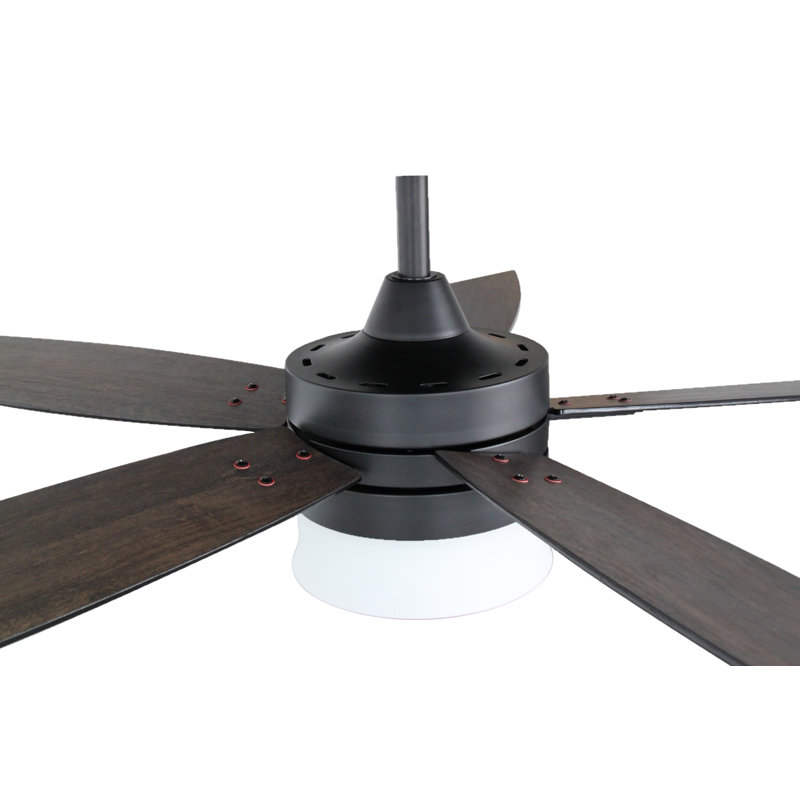 Ghost 52 inch Matte Black Ceiling Fan with LED Light Kit and Remote Control