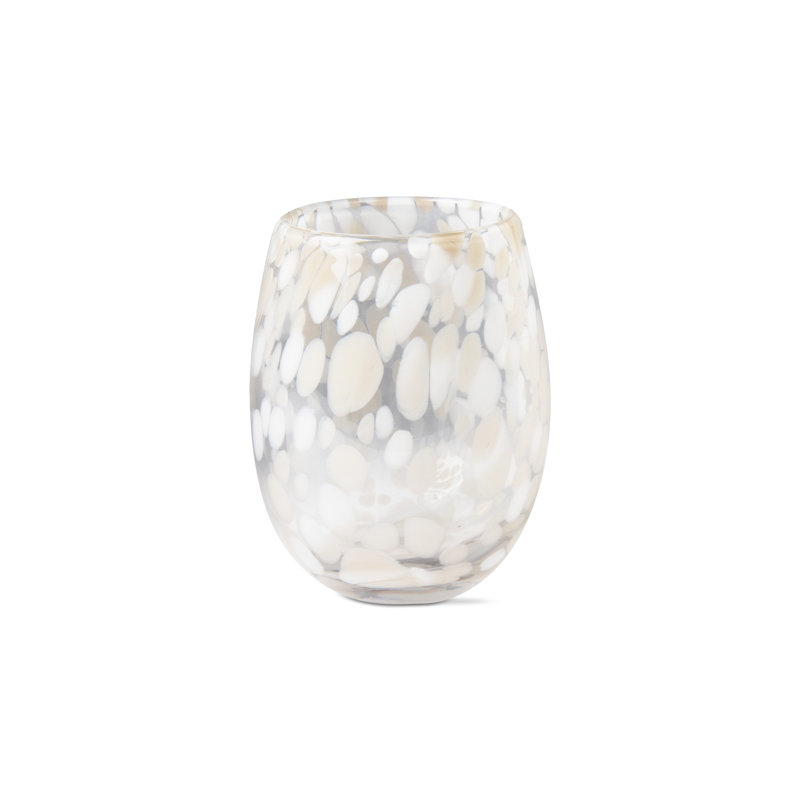 Verre à confettis, verres à vin sans pied et verres allant au lave-vaisselle, 16 oz, Beige
