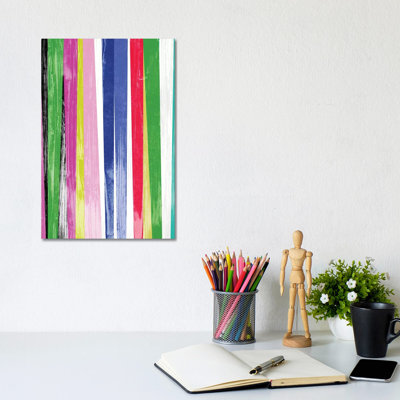 Vertical Bands II by June Erica Vess - Wrapped Canvas Painting
