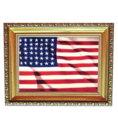 Antique Art Gold Frame American Flag