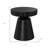 18" Black Solid Wood Round End Table