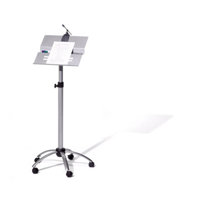 Lectern 145cm Aluminum Speaker Stand with Wheels with Adjustable Height
