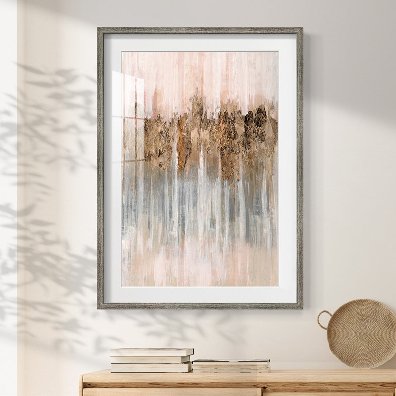 Printemps ombres - impression encadrée, Vieilli, H 19,5 po x l 16,5 po