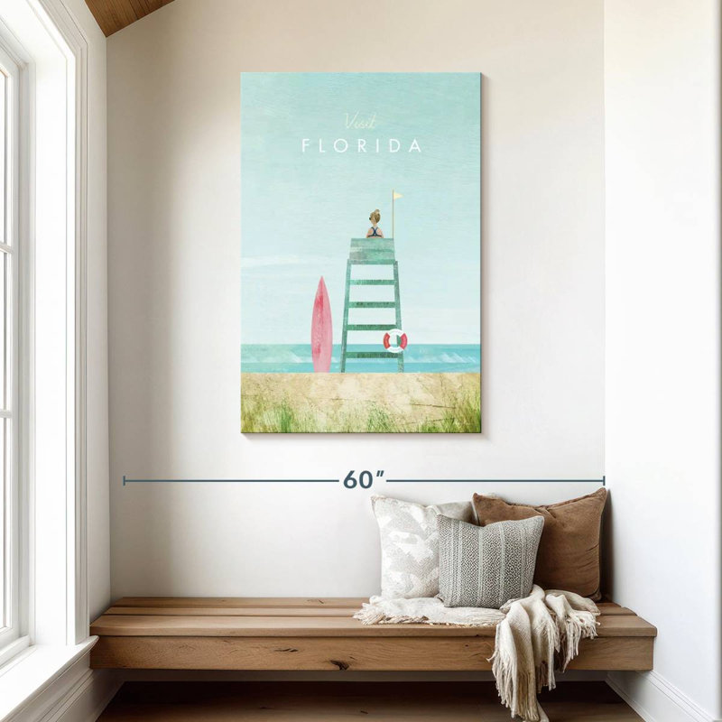 Affiche de voyage rétro Aime Florida, H 45 po x l 30 po
