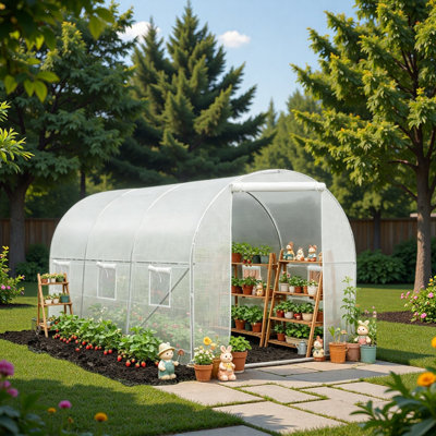 Garden Hot House,Walk-In Tunnel Greenhouse,Stable Greenhouse,Sturdy Structure