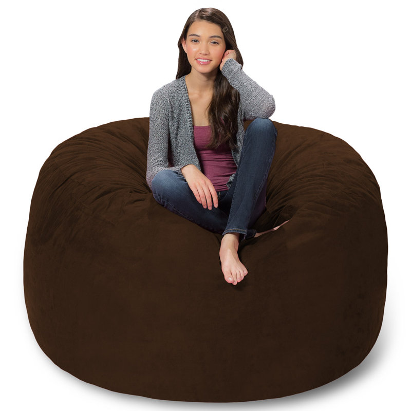 Fauteuil à billes - Fauteuil à billes rond rembourré en mousse à mémoire de forme avec housse amovible et lavable à la machine - Fauteuil à billes avec housse en microfibre douce - Plusieurs couleurs, tailles et tissus