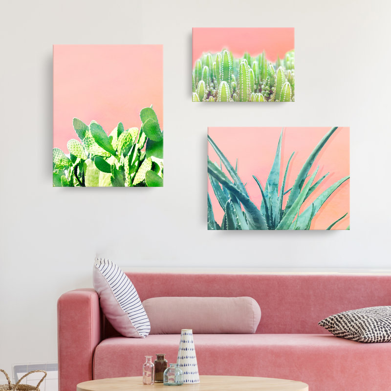 « heat montée », impression sur toile succulent, H 16 po x l 12 po x P 1,5 po, Toile tendue