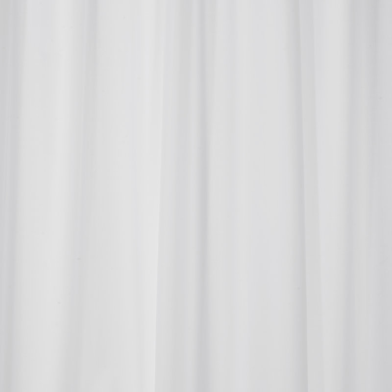 Croydex Recycled White Shower Curtain with Weighted Hem and Anti-Microbial Additive 1800 X 2100, 210cm H x 210cm W