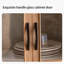 Vitrines en bois massif beige et Burlywood