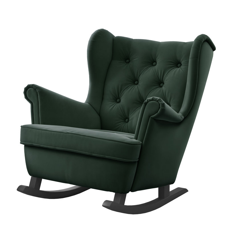 Rocking Chair, Black, Green
