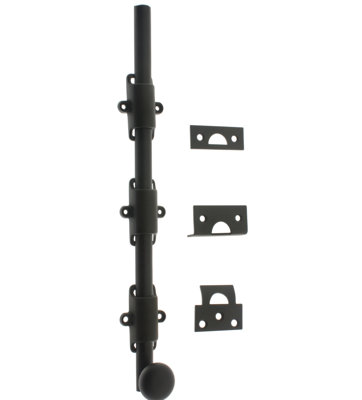 Solid Brass 18" Heavy Duty Surface Bolt