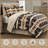 Yosemite Brown Tan White Aztec Print Southwestern Rustic Cotton Reversible Quilt Set-37209849