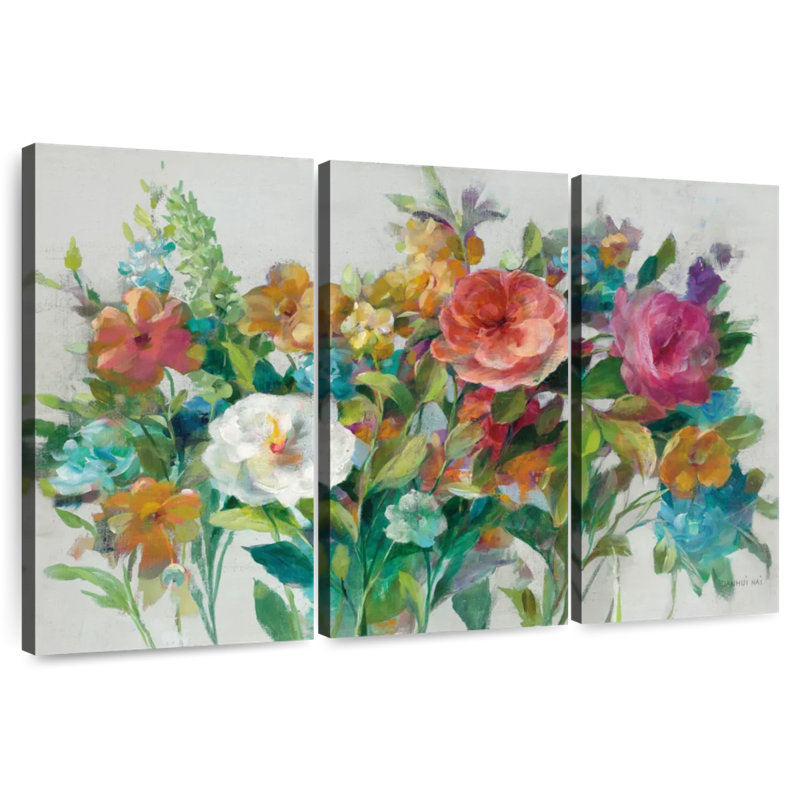 Harnek Country Florals Neutral, 32" H x 50" W