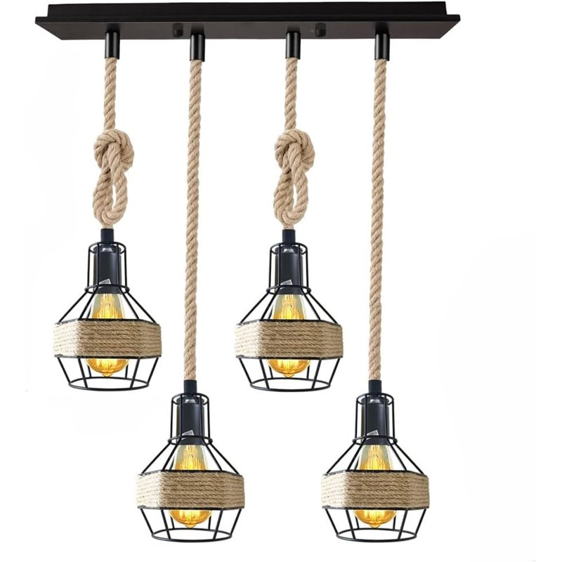 4 - Light Black Kitchen Island Pendant
