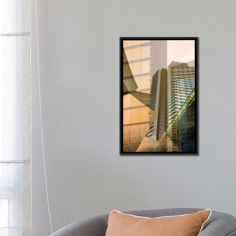 « double take iv », reproduction d’impression sur toile, H 26 po x l 18 po x P 1,5 po, Toile avec cadre noir, Pas de tapis