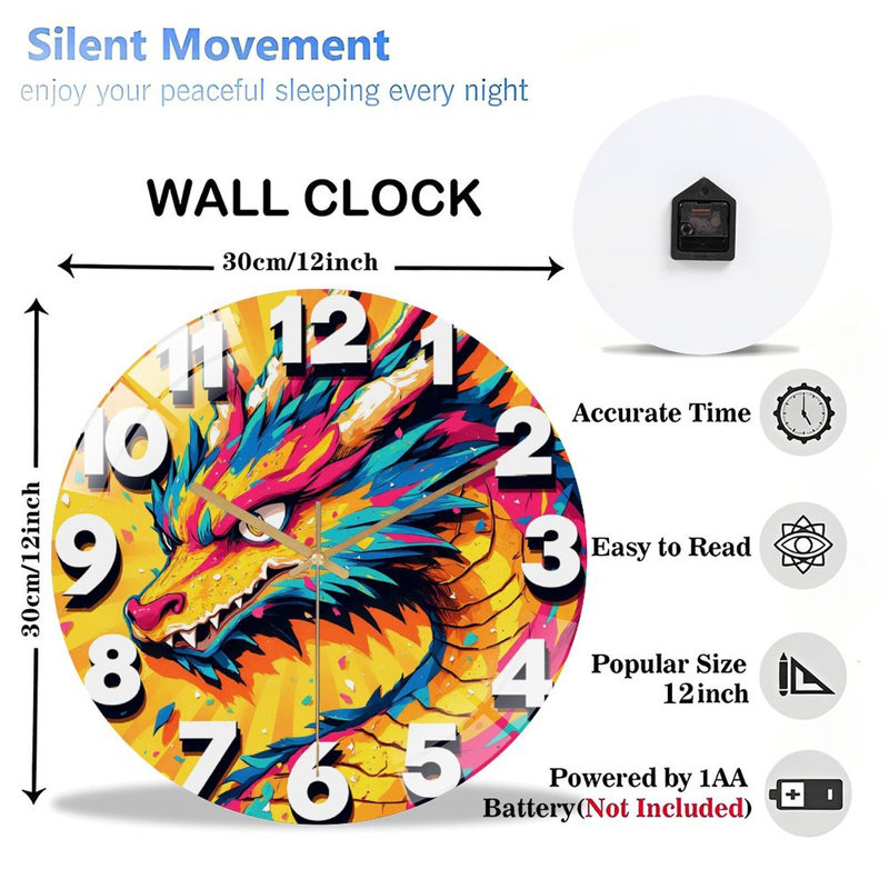 Horloge murale 12 po