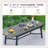 Alyah 84" Rectangular Metal Extendable Outdoor Dining Table