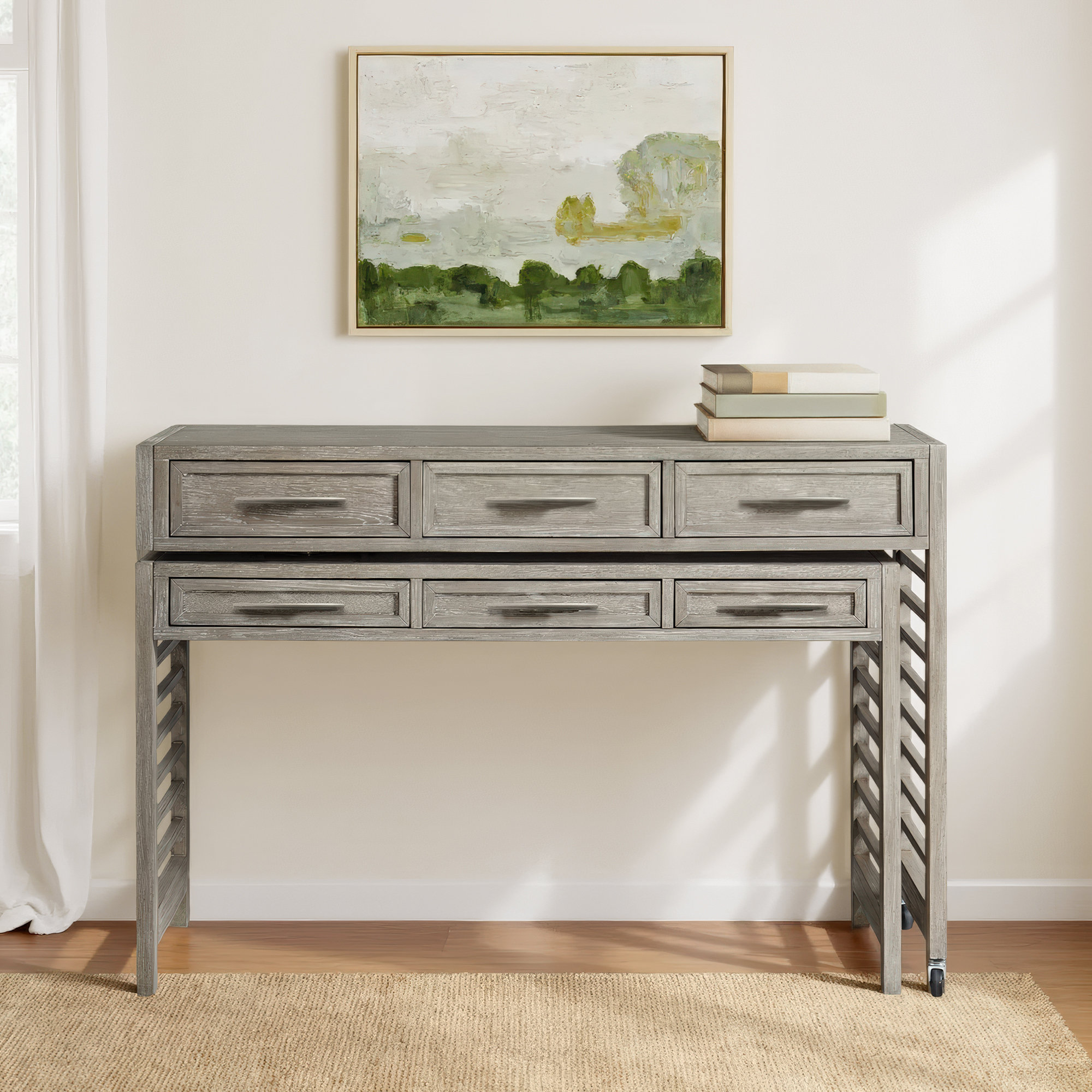 Gracelyn L-Shaped Writing Desk, Casual Taupe