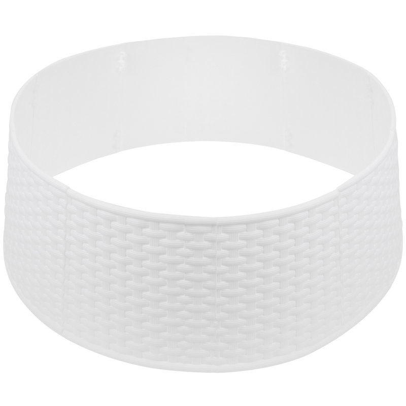 Collier pour arbre de Noël en rotin, Blanc, H 7,5 po x l 21 po