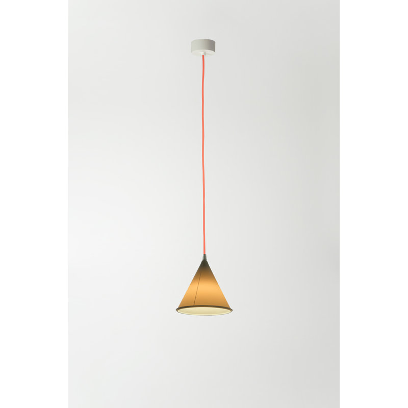 Be.pop 1 - Light Cone Pendant, Transparent Neutral, Orange