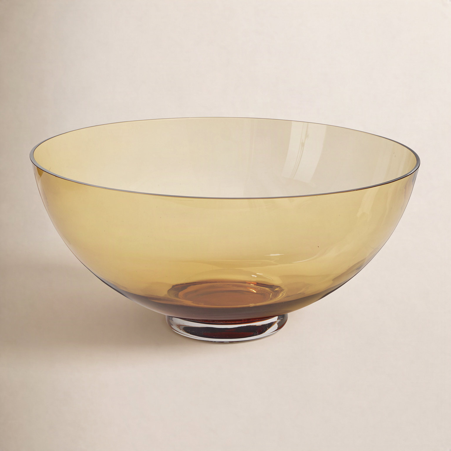 Angier Glass Serving Bowl, Yellow