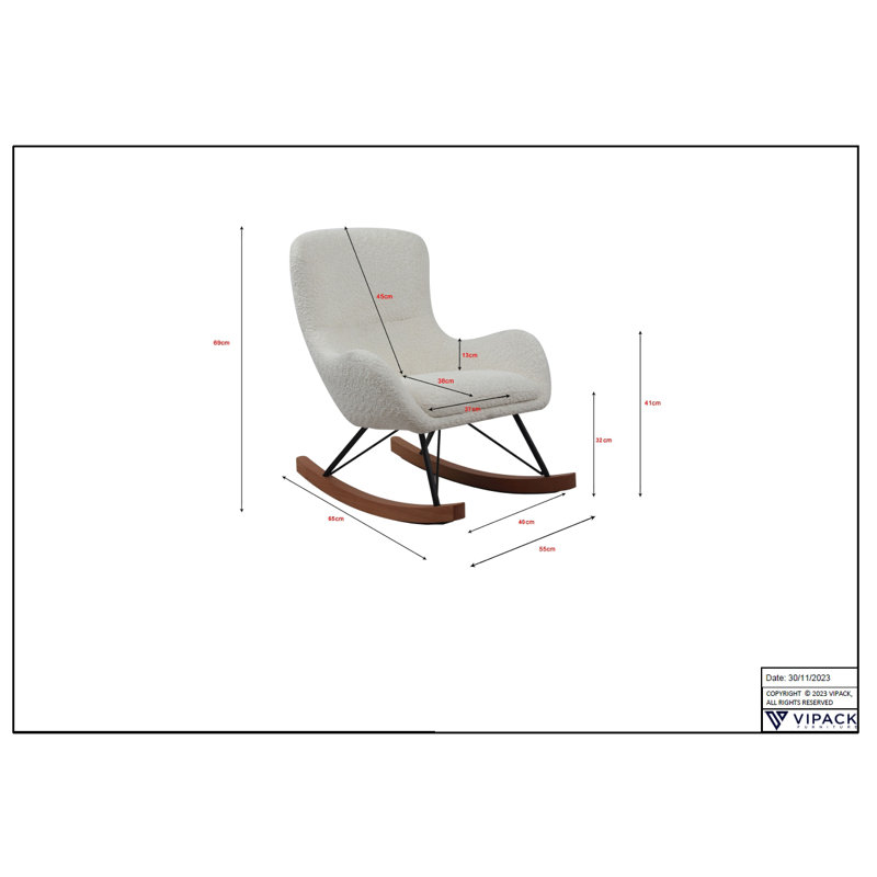 Rocky Children's Rocking Chair, White