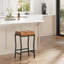 Tabouret de bar, hauteur de comptoir moderne de 66 cm, revêtement en similicuir PVC avec repose-pieds, capacité de 136 kg, tabouret de bar pour îlot de cuisine ou salle à manger-248014340