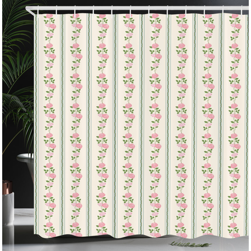 Shower Curtain with Hooks Included, 75"H x 69"W
