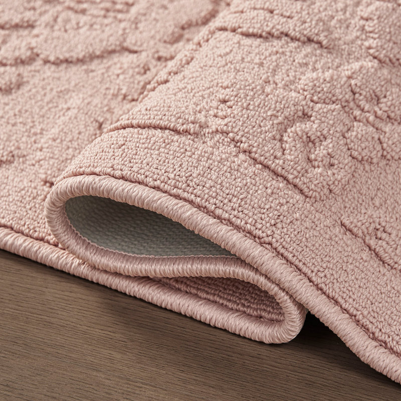 Laura Ashley Rosemoor Hi-Low Tufted Rugs, Runner 2' x 6', Pink