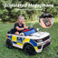 Voiture de police électrique pour enfants, enfants 24 volts avec jouets 400 W, mégaphone, télécommande, Bluetooth-99341794