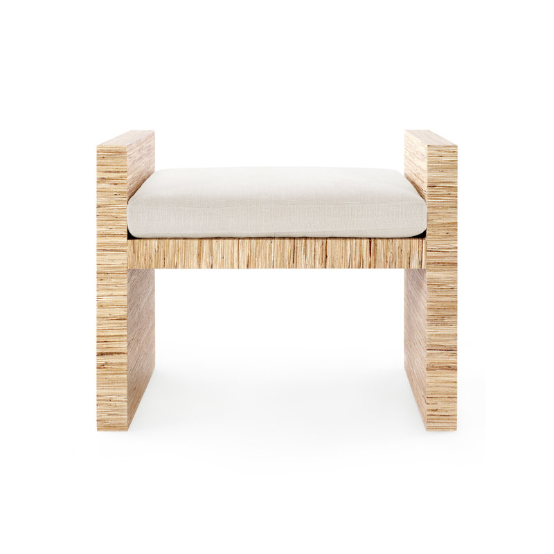 Upholstered Bench, Natural