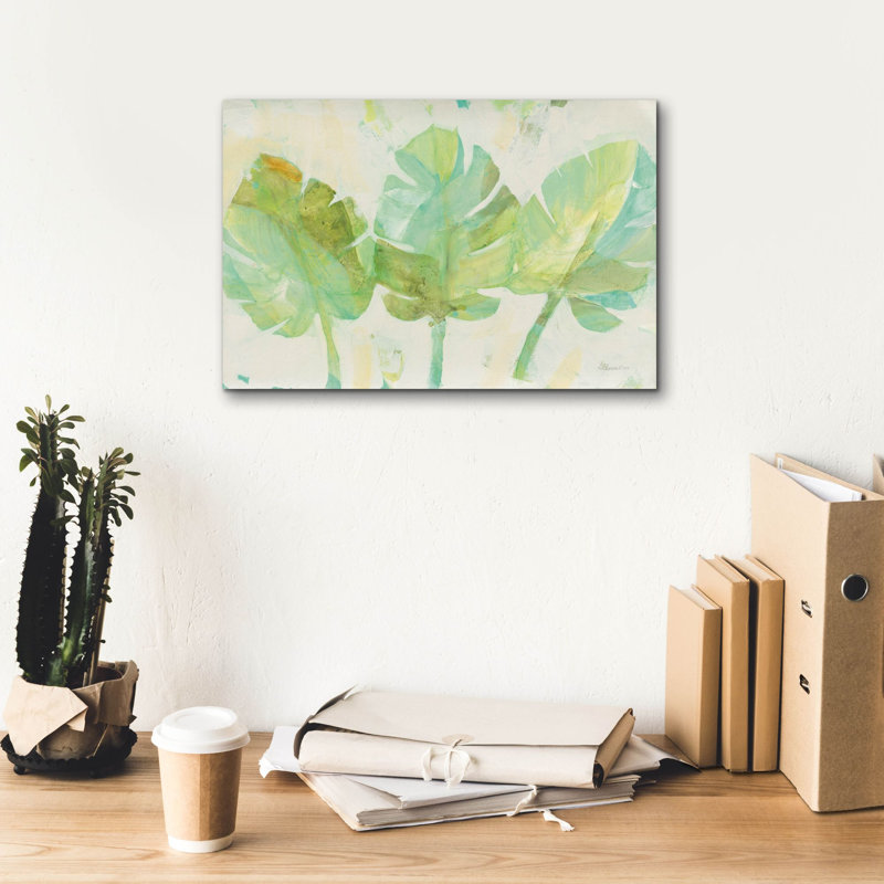 «Tropical Trio» par Albena Hristova, art mural sur toile, H 12 po x l 18 po x P 0,75 po