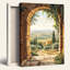 Ensemble de 1 tableau sur toile représentant une arche en pierre-752055892-752055880