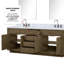 Ensemble de meuble-lavabo double en chêne l 84 po x P 22 po Abbey-104831153-112709774