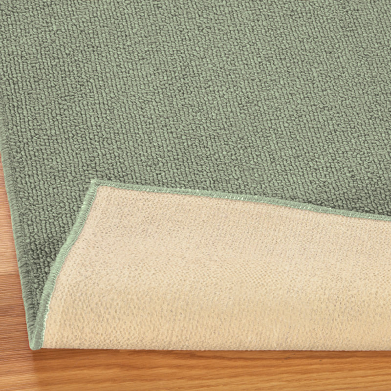 Solid Color Non-Skid Kitchen Mat, Sage, Runner 1'8" x 7'6"