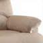 Fauteuil inclinable FlowLuxe Luxury, siège simple compact, finition beige, revêtement en tissu tissé avec accoudoirs coussinés