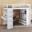  Lit mezzanine Angret avec grandes tablettes, bureau et lumière DEL-1399719840-1399719842