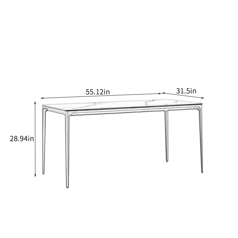 Durable Dining Table with Stylish Design., 28.94"H x 55.12"L x 31.5"W