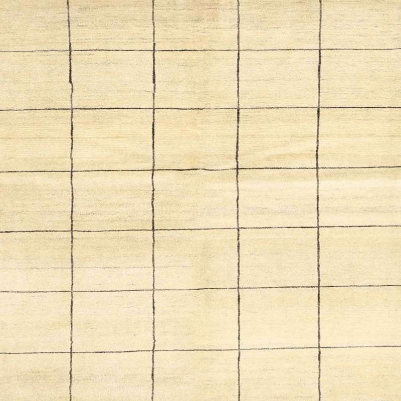 Tapis beige contemporain, Carré 8 pi