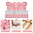 Pink Butterfly Velvet Floating Bed with LED Light-1011400254-1012252881