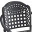 Chaise de patio en aluminium 6PCS avec structure noire et coussins bleus