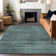 Premium Machine Washable Prisco Teal Rug