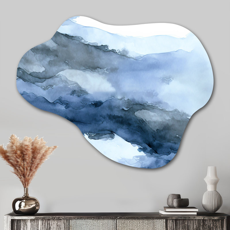 Art mural en métal asymétrique Sapphire, H 27 po x l 35 po