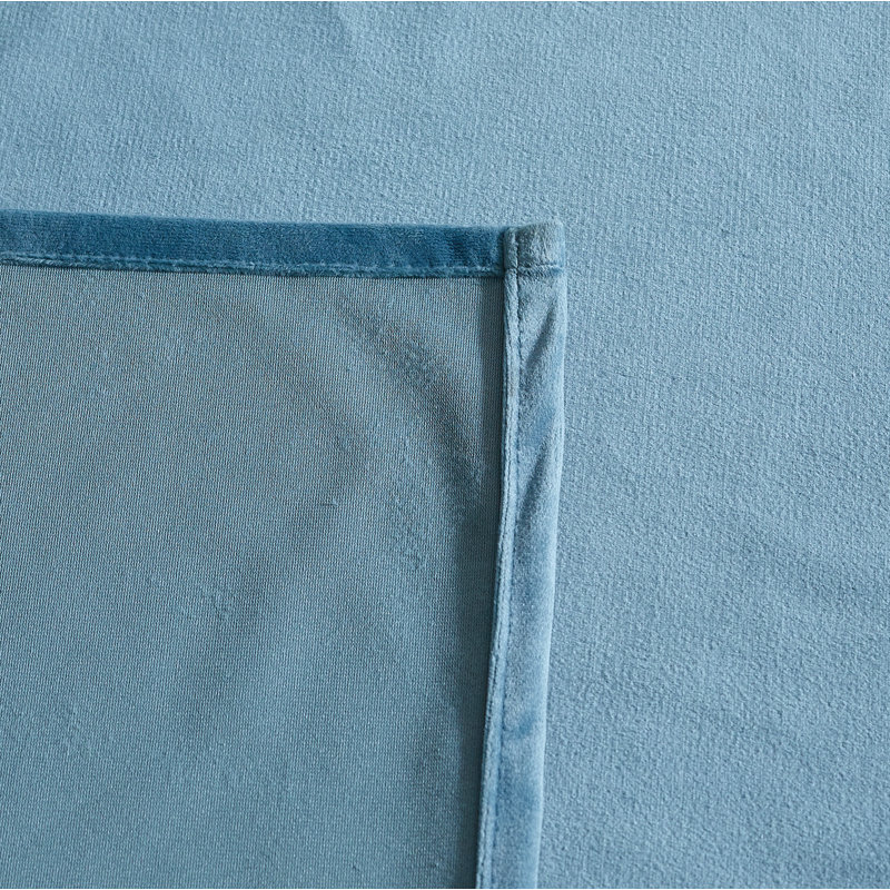 Panneau de rideau simple obscurcissant avec œillets Ciel, l 52 po x L 54 po, Bleu acier
