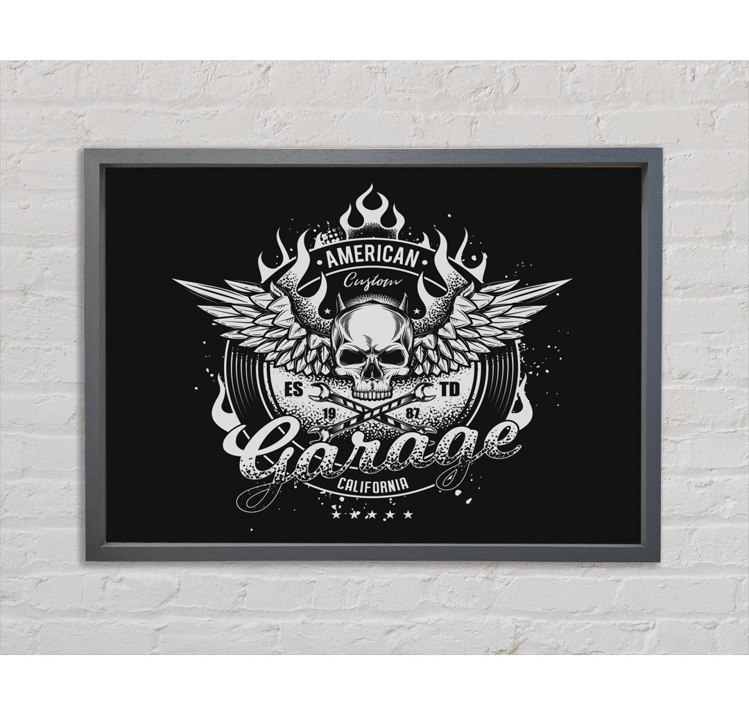 American Custom Garage Gerahmter Druck