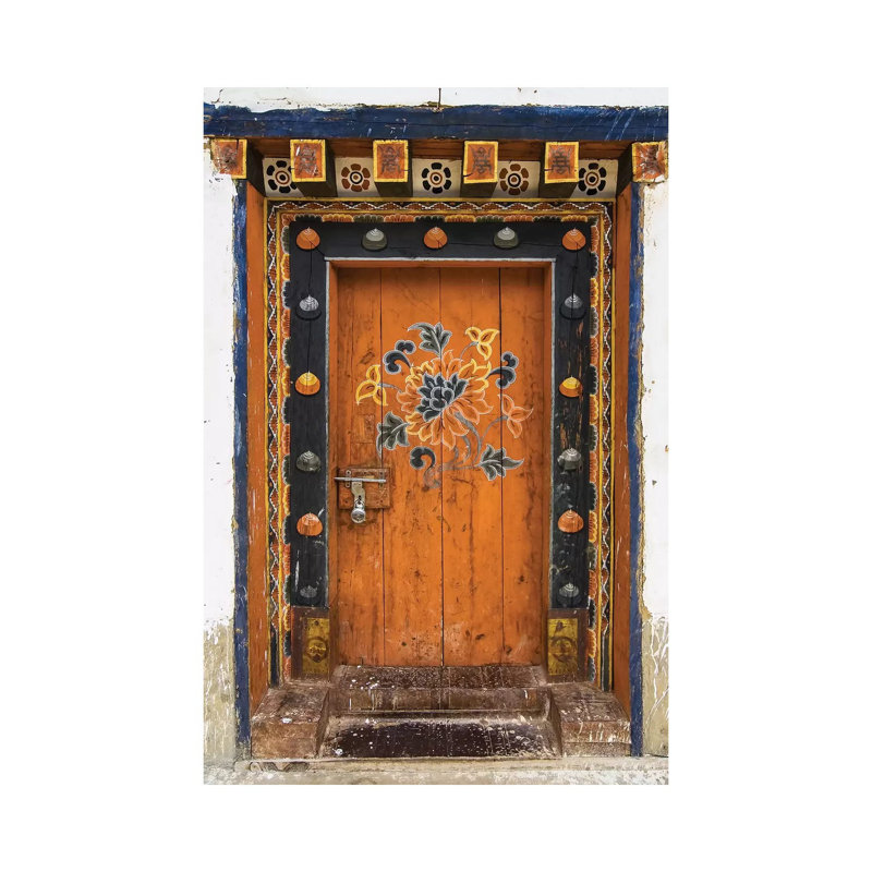 Bhutan Door by Danita Delimont - Print on Canvas, 20.32 cm H x 30.48 cm W, Wrapped Canvas